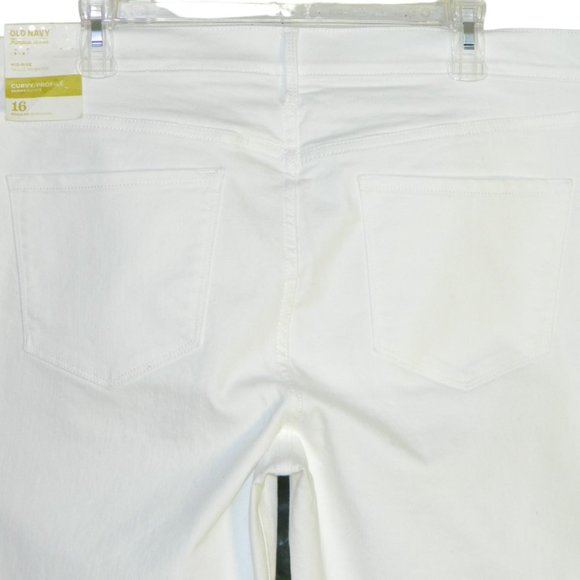 2 for/$30 Old Navy Curvy Mid Rise Straight Leg Bright White Jeans Size 16 - Picture 8 of 10